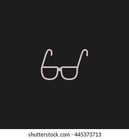 glasses, lenses, icon