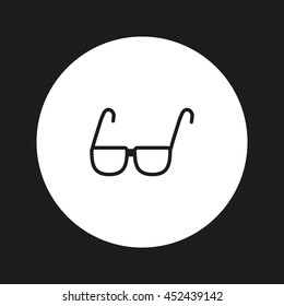 glasses, lenses, icon
