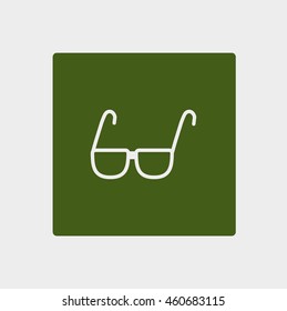 glasses, lenses, icon