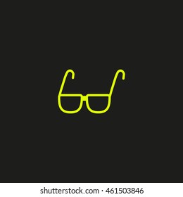 glasses, lenses, icon