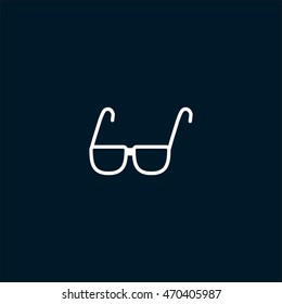 glasses, lenses, icon