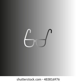glasses, lenses, icon