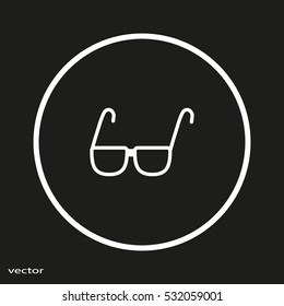 glasses, lenses, icon