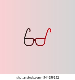 glasses, lenses, icon
