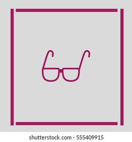 glasses, lenses, icon