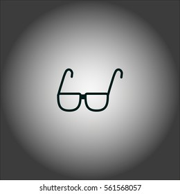 glasses, lenses, icon