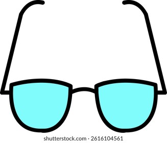 Glasses Line Filled Vector Icon Design