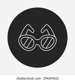 glasses line icon