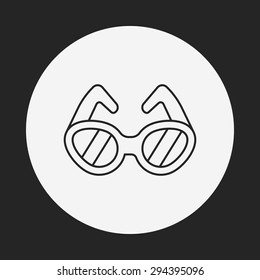 glasses line icon