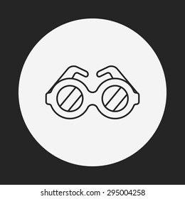 glasses line icon