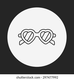 glasses line icon