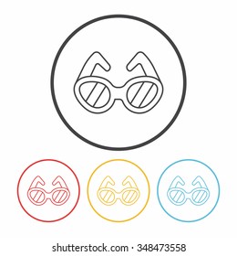 glasses line icon