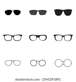 Glasses Line Icon. Editable Stroke. Pixel Perfect. For Mobile and Web