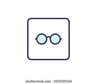 Glasses line icon. High quality outline symbol for web design or mobile app. Thin line sign for design logo. Color outline pictogram on white background
