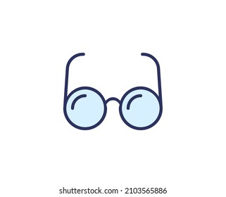 Glasses line icon. High quality outline symbol for web design or mobile app. Thin line sign for design logo. Color outline pictogram on white background