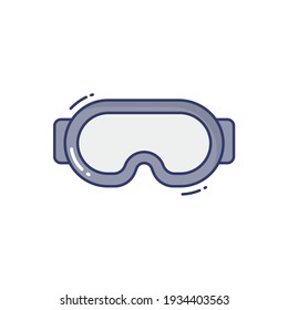 Gläser-Line-Symbol einzeln auf weißem Hintergrund
