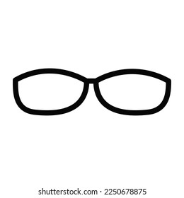 Glasses line icon isolated on white background. Black flat thin icon on modern outline style. Linear symbol and editable stroke. Simple and pixel perfect stroke vector illustration.