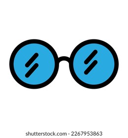 Glasses line icon isolated on white background. Black flat thin icon on modern outline style. Linear symbol and editable stroke. Simple and pixel perfect stroke vector illustration.