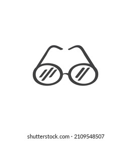 Glasses line icon. linear style sign for mobile concept and web design. Sunglasses outline vector icon. Symbol, logo illustration. Vector graphics