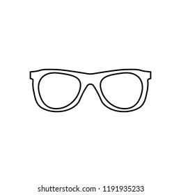 Glasses line icon, outline vector sign, linear pictogram isolated on white. logo illustration