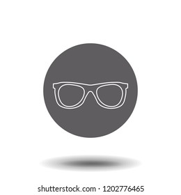 Glasses line icon, outline vector sign, linear pictogram isolated on white. logo illustration