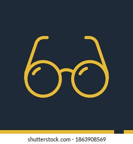 glasses line icon, outline vector illustration.