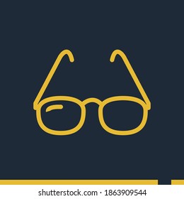 glasses line icon, outline vector illustration.