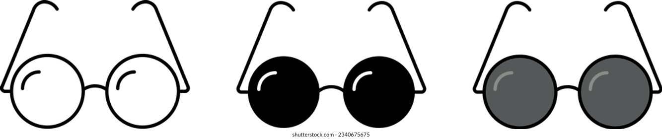 Glasses line icon, outline vector sign, linear style pictogram isolated on white. Vector ilustration