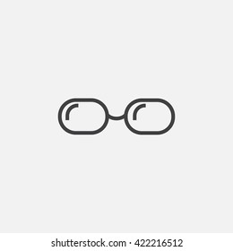 glasses line icon, outline vector logo illustration, linear pictogram isolated on white