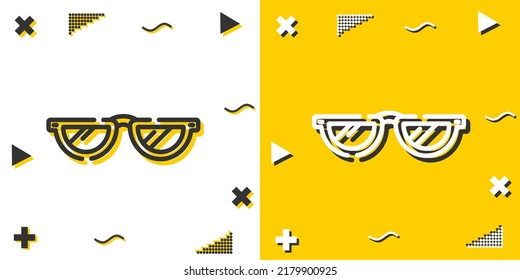 icono de la línea de gafas. Estilo de contorno simple.signo lineal de gafas. Ilustración vectorial aislada en fondo blanco. EPS de trazo editable 10