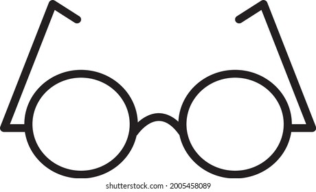 Glasses line icon thin line for web and mobile, modern minimalistic flat design. outline vector sign, linear pictogram isolated on white. logo illustration.