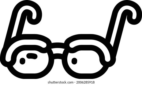 Icono de línea de vidrio - vector