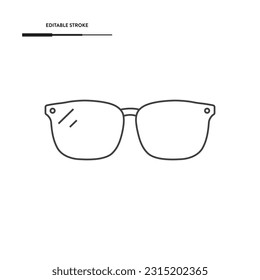 Glasses Line Icon Vektordesign.