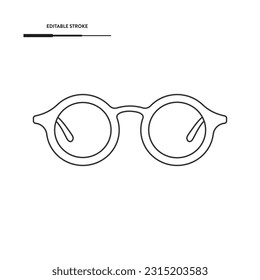 Glasses Line Icon Vector Design.