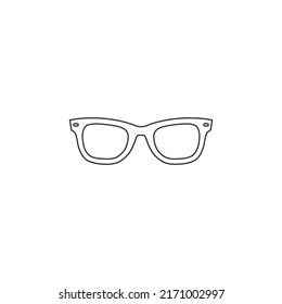Glasses line icon vector illustration flat sign