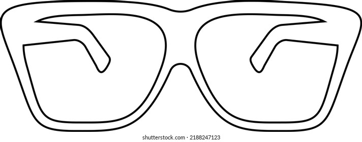 Glasses line icon vector. Stylish Eyeglasses