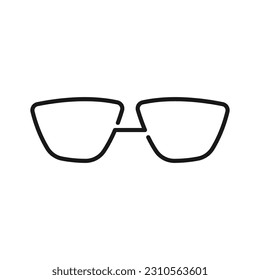Glasses line icon. White background. Eps 10