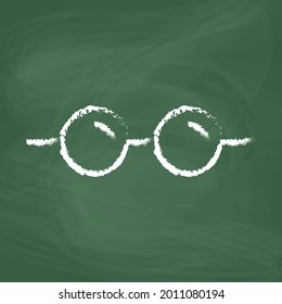 Glasses Line Icons vector design white. Hand drawn Glasses. Cartoon USB drive line icon. Drawing Glasses, vector sketch. Draw a picture on the blackboard.