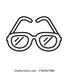Glasses line style icon design, Fashion style accessory eyesight optical lens view modern sight and eye theme Vector illustration