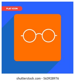 glasses line vector icon
