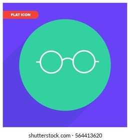 glasses line vector icon