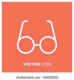 glasses line vector icon