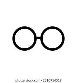 Linealer Bildsymbolpunkt der Brille Vektor. Schwarzes Brillensymbol