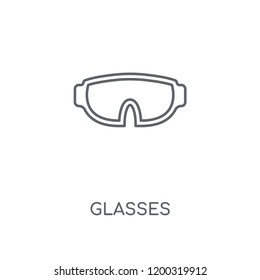 Glasses linear icon. Glasses concept stroke symbol design. Thin graphic elements vector illustration, outline pattern on a white background, eps 10.