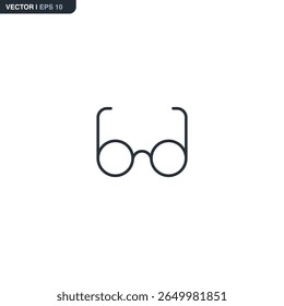 Gafas, signo de estilo lineal para el concepto móvil y el Diseño web. Símbolo, ilustración del logotipo. Gráficos de Vector perfecto de píxeles