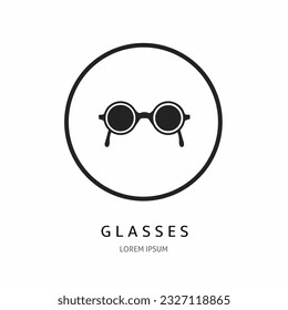 Glasses logo. Glasses for business. Stock vector.