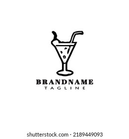 logotipo de gafas caricatura icono negro imagen vectorial aislada moderna