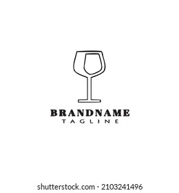 glasses logo cartoon cute black icon modern isolated vector illustration