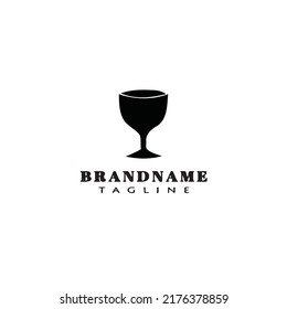 glasses logo cartoon template black icon modern isolated cute illustration