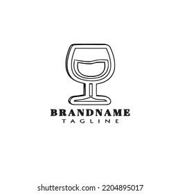 glasses logo cartoon template black icon modern isolated cute illustration